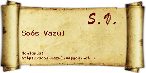 Soós Vazul névjegykártya